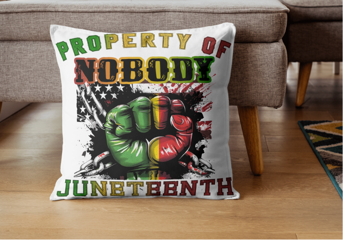 Nobodys Property Pillow 26x26
