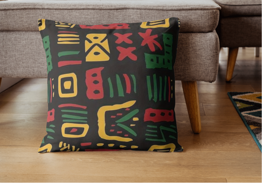 Juneteenth Abstract Pillow 18x18